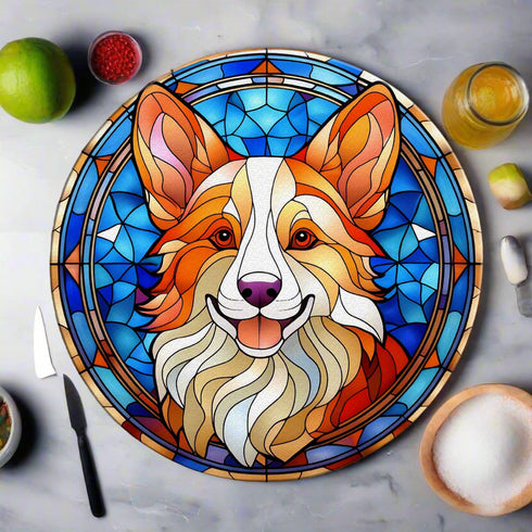 Corgi Glass Suncatcher Worktop Saver